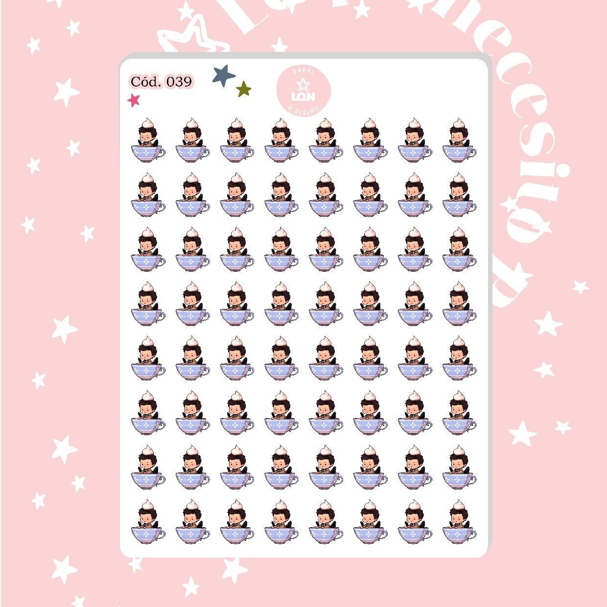 Sticker cafecito castiel