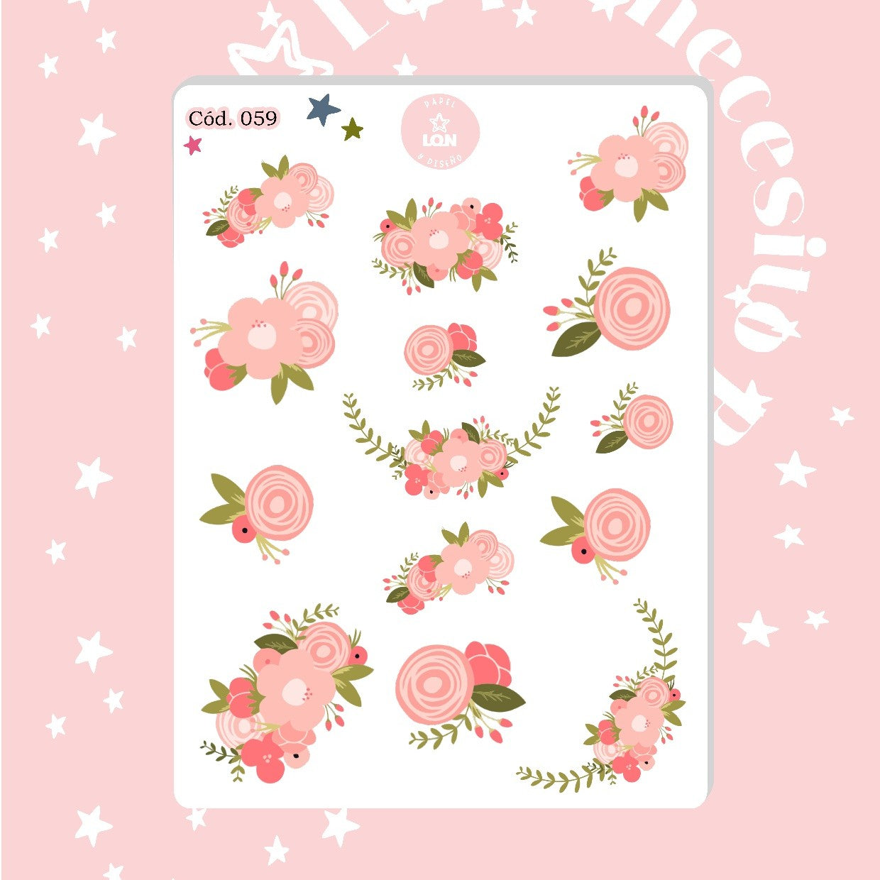 Sticker flores floral 059