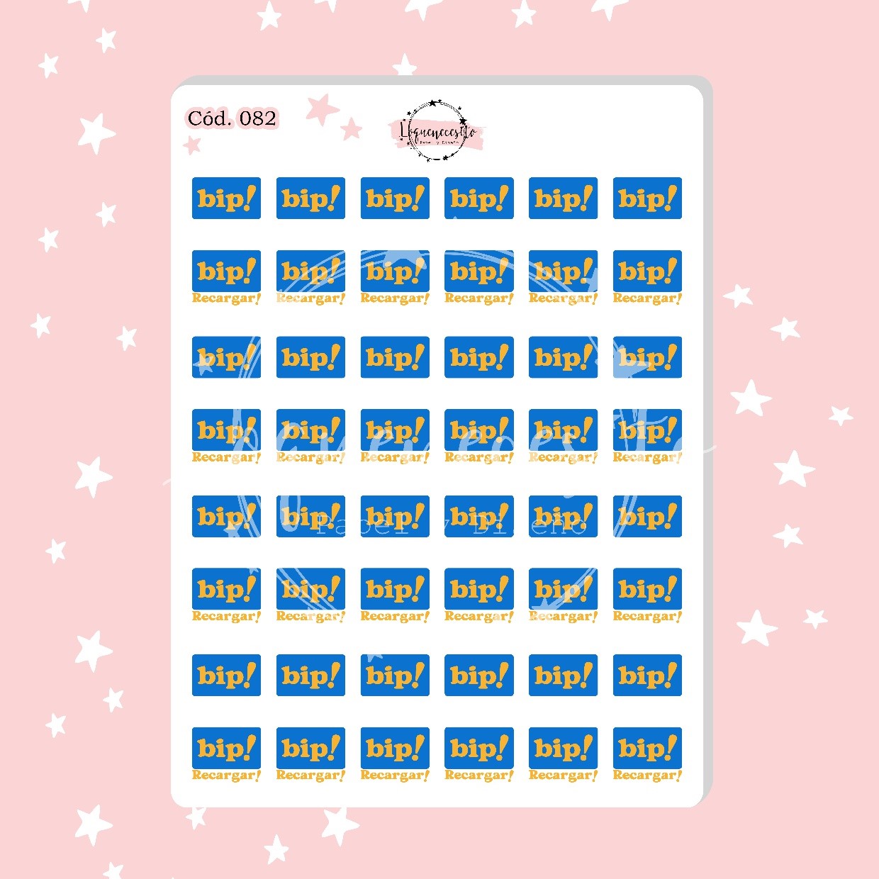 Sticker recarga bip