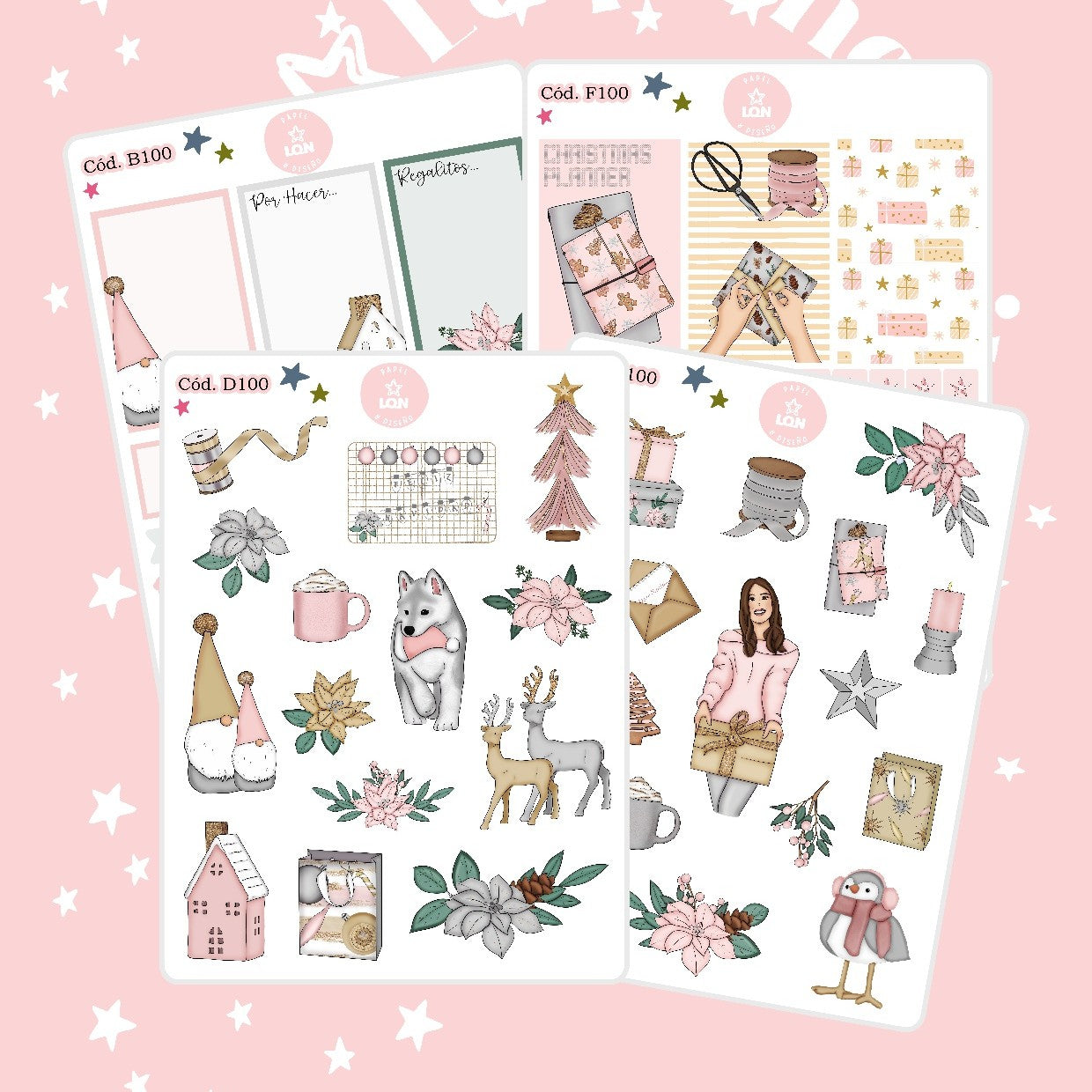 Sticker navidad año nuevo 100