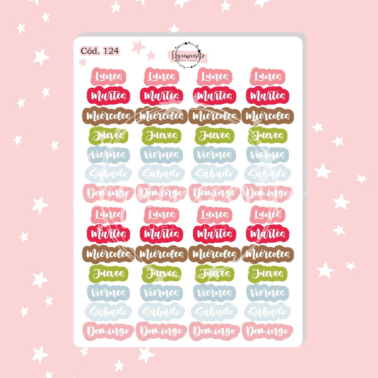 Sticker días de la semana