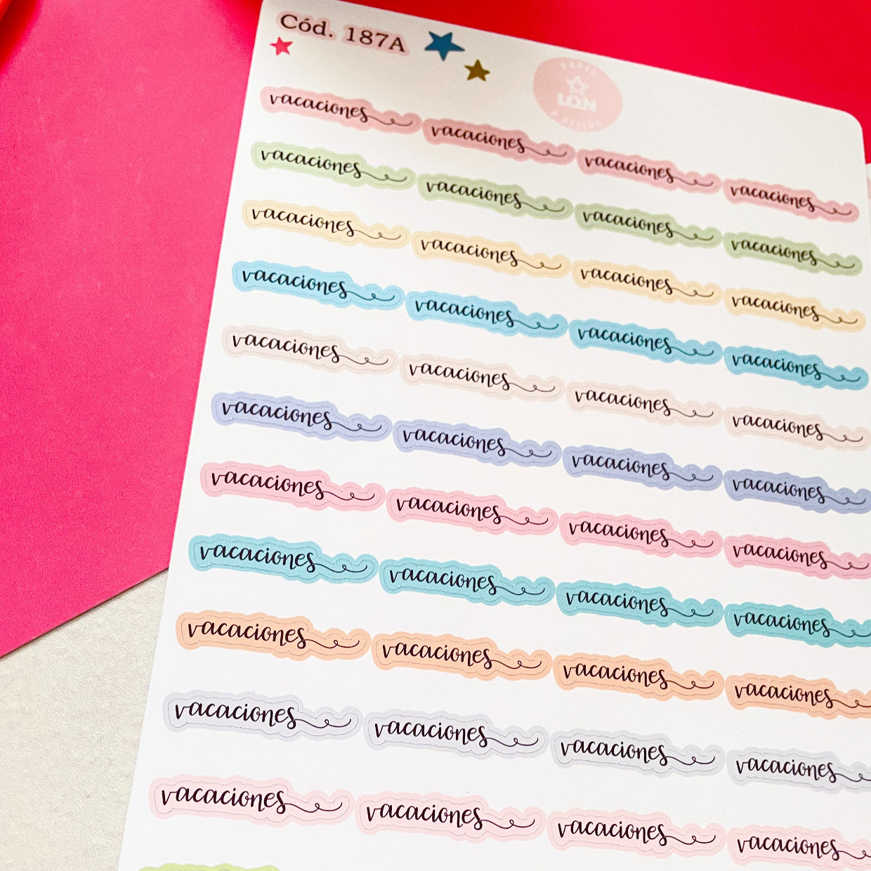 Sticker vacaciones colores