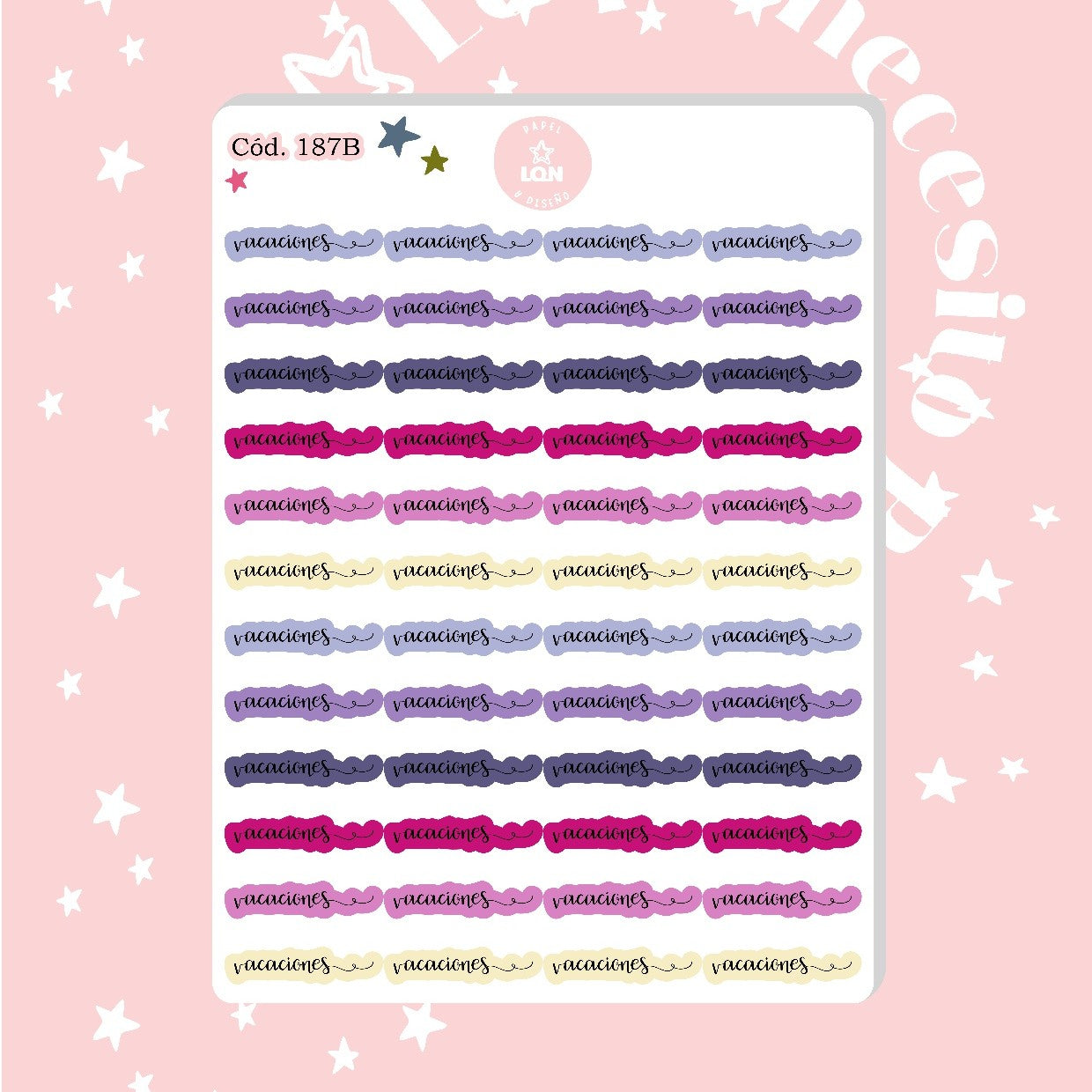 Sticker vacaciones colores