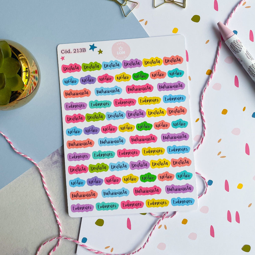 Sticker palabras (médico) 213B