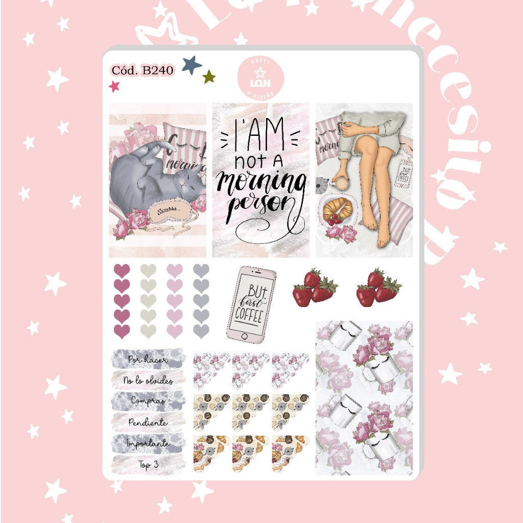 Sticker no me gustan las mañanas