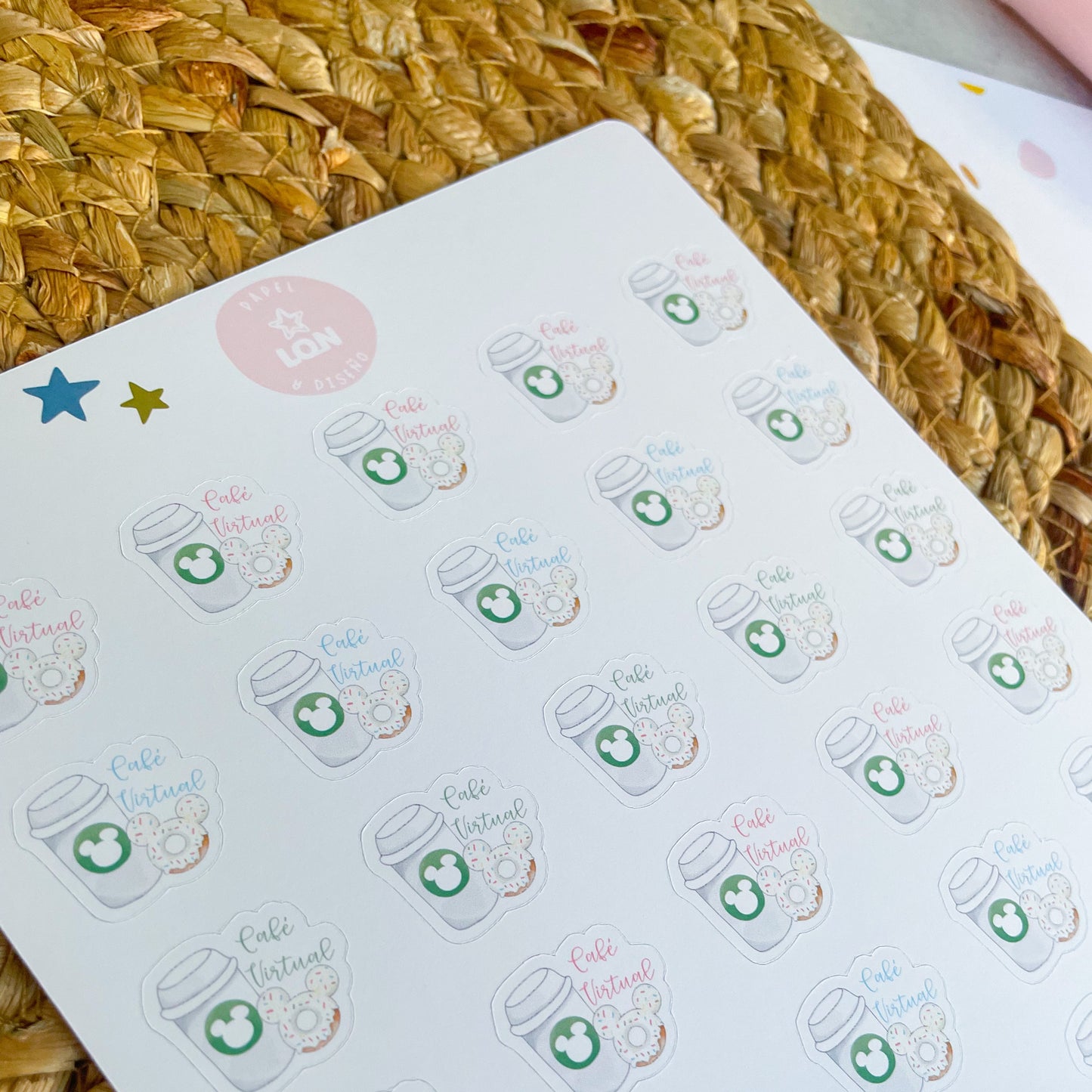 Sticker cafecito virtual