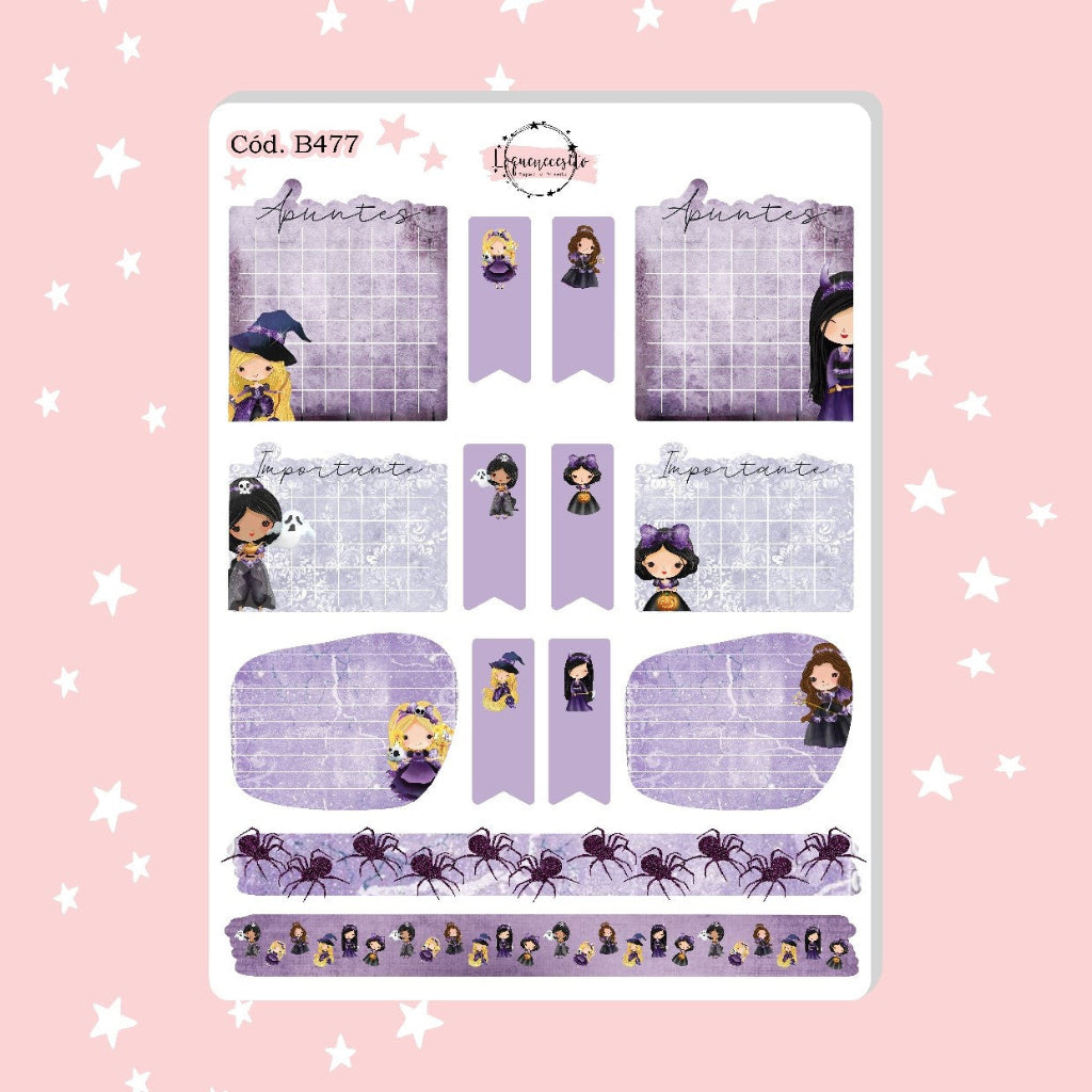 Sticker Princesas Halloween