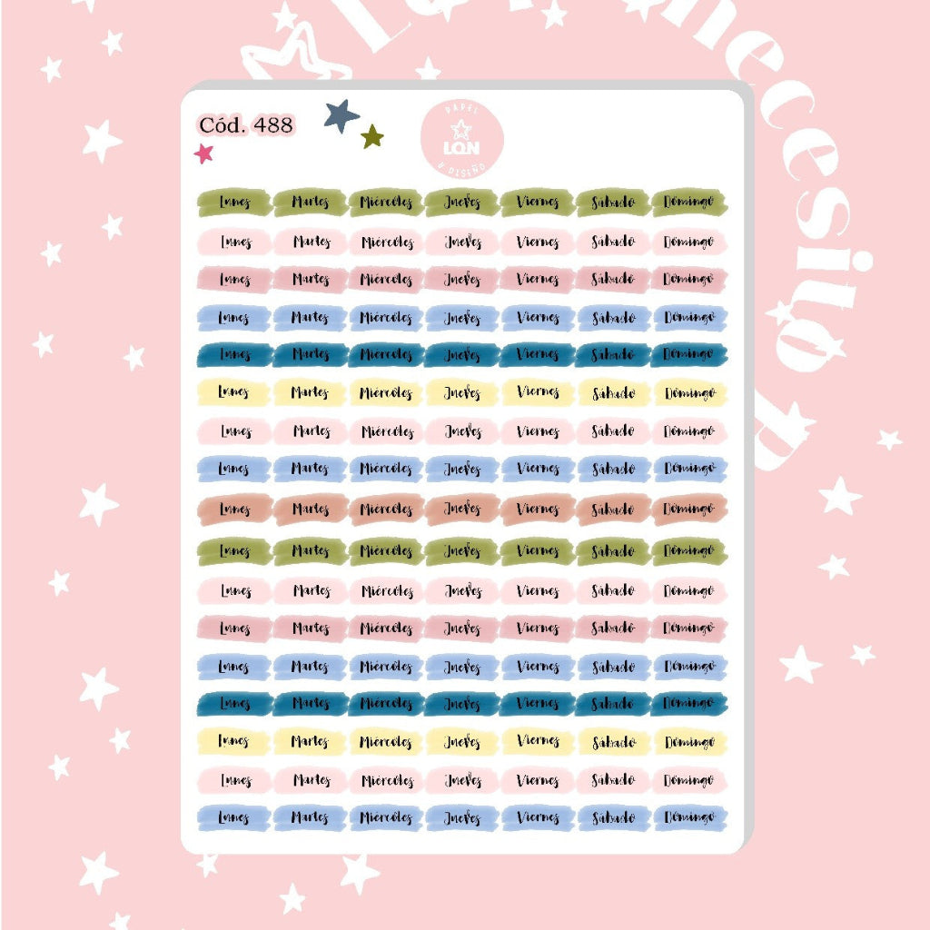 Sticker días de la semana
