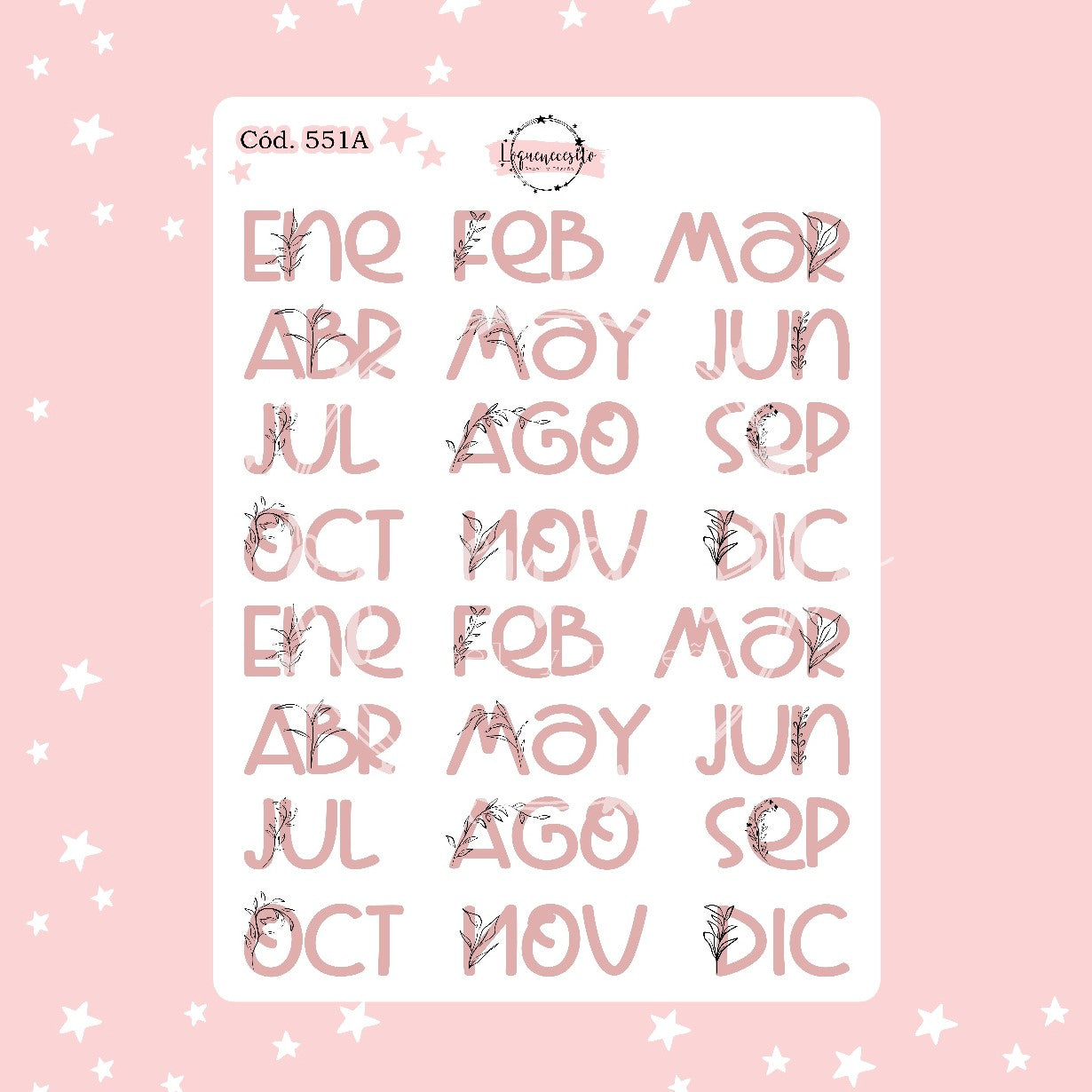 Sticker meses floral