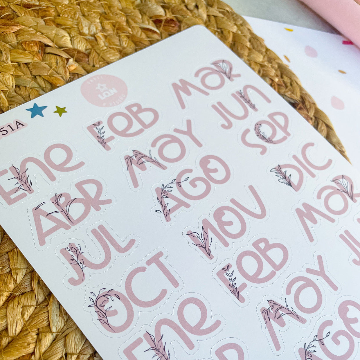 Sticker meses floral
