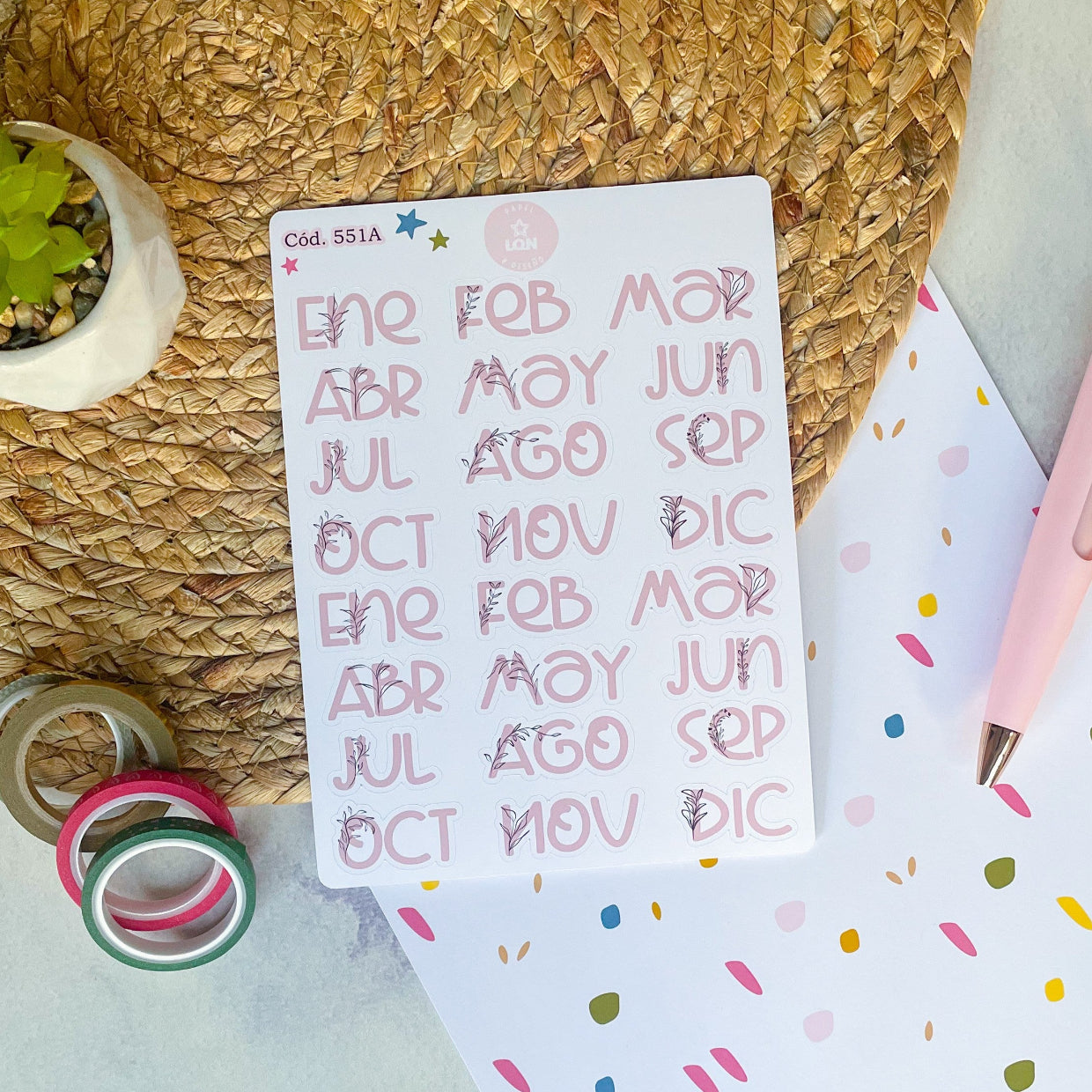 Sticker meses floral