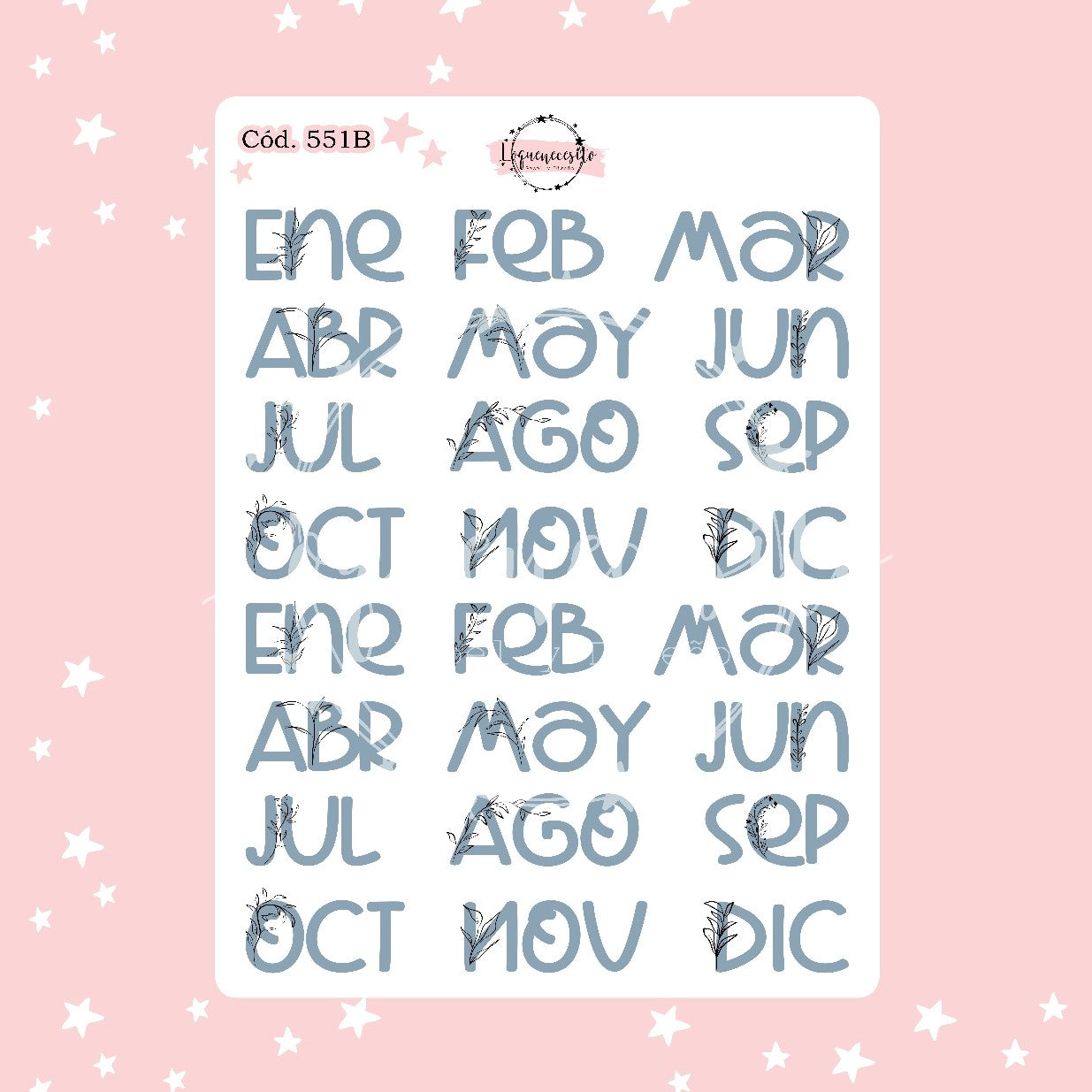 Sticker meses floral