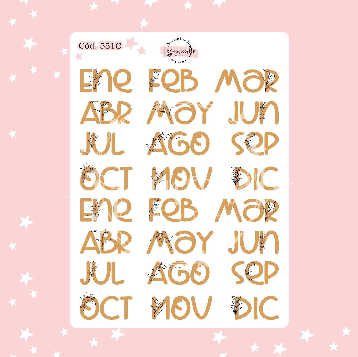 Sticker meses floral