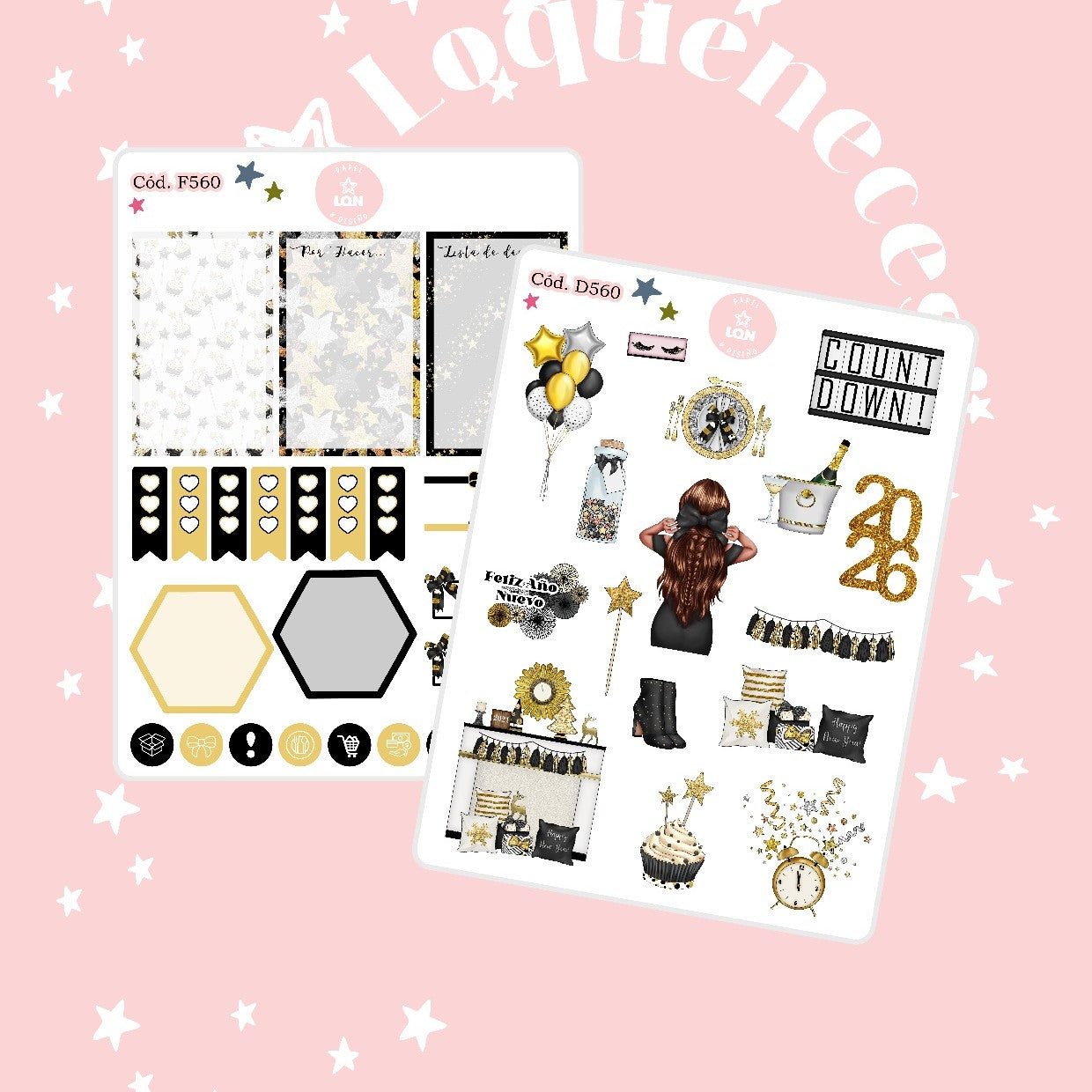 Sticker navidad año nuevo 560