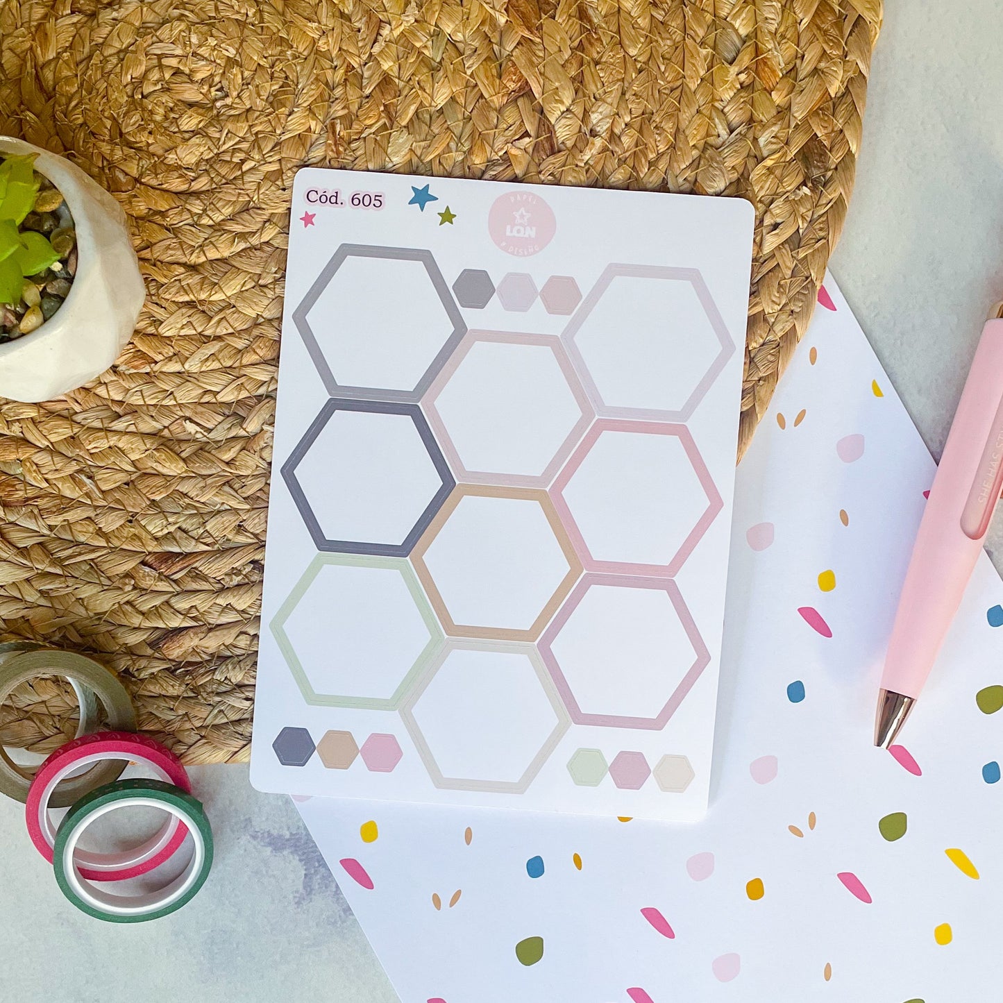 Pack sticker Esenciales para tu planner Ice cream P02