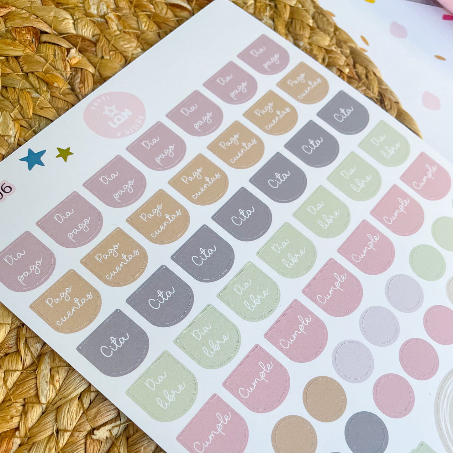Pack sticker Esenciales para tu planner Ice cream P02