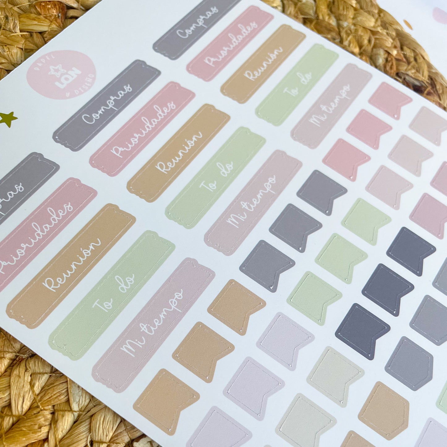 Pack sticker Esenciales para tu planner Ice cream P02