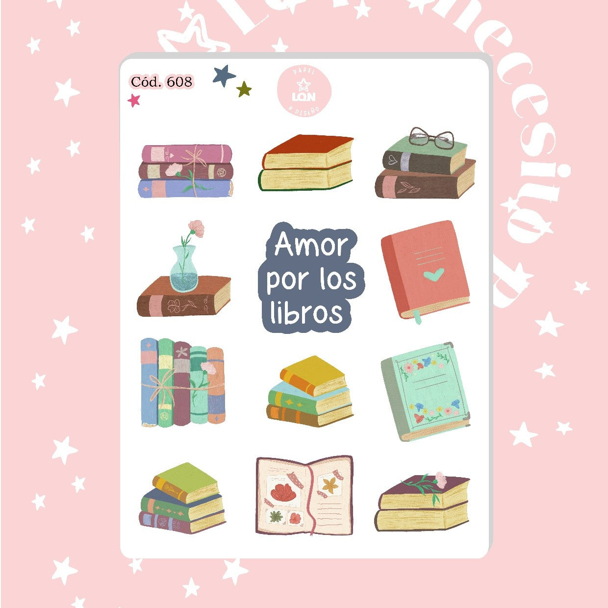 Sticker Amor por los libros