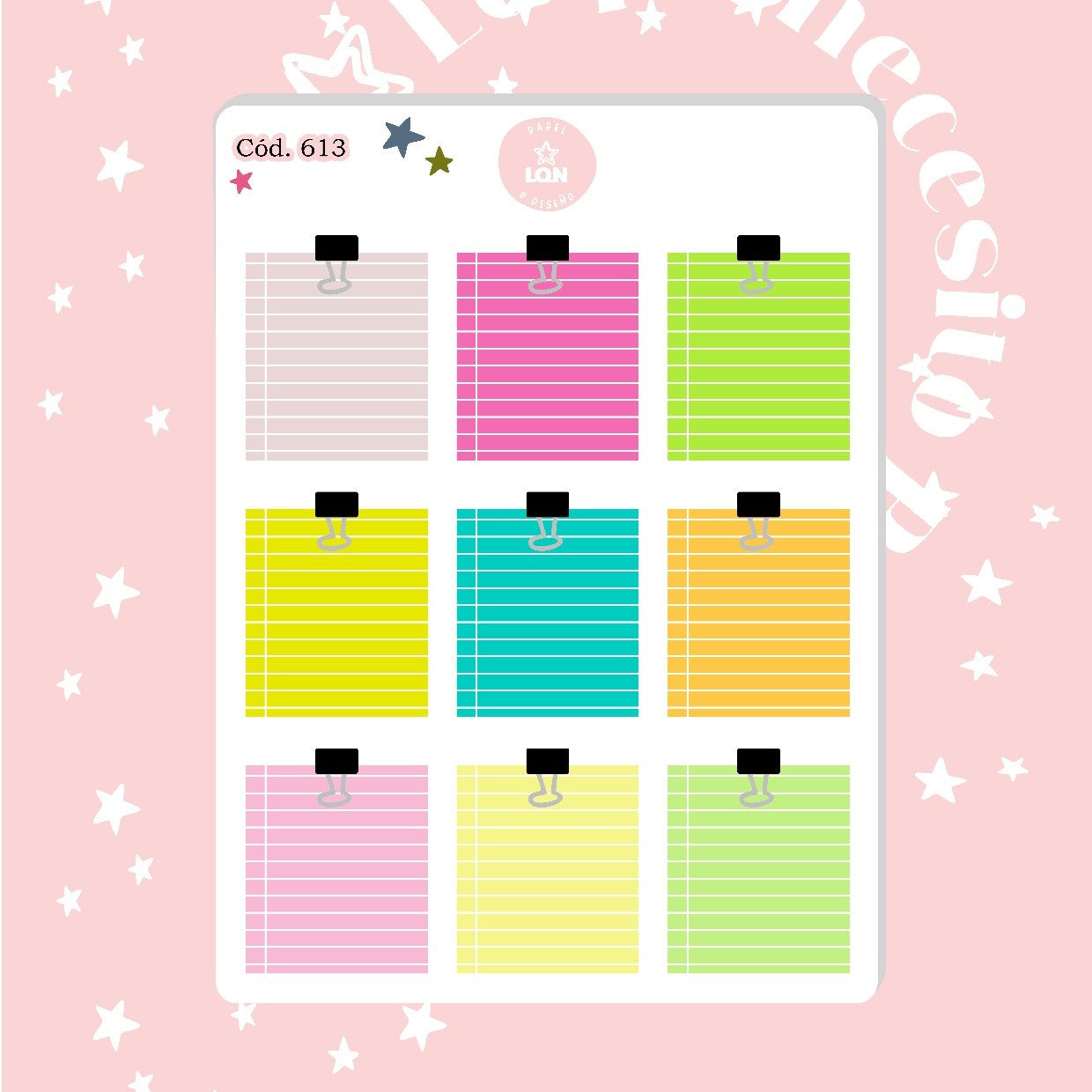 Pack sticker Esenciales para tu planner Summer P02