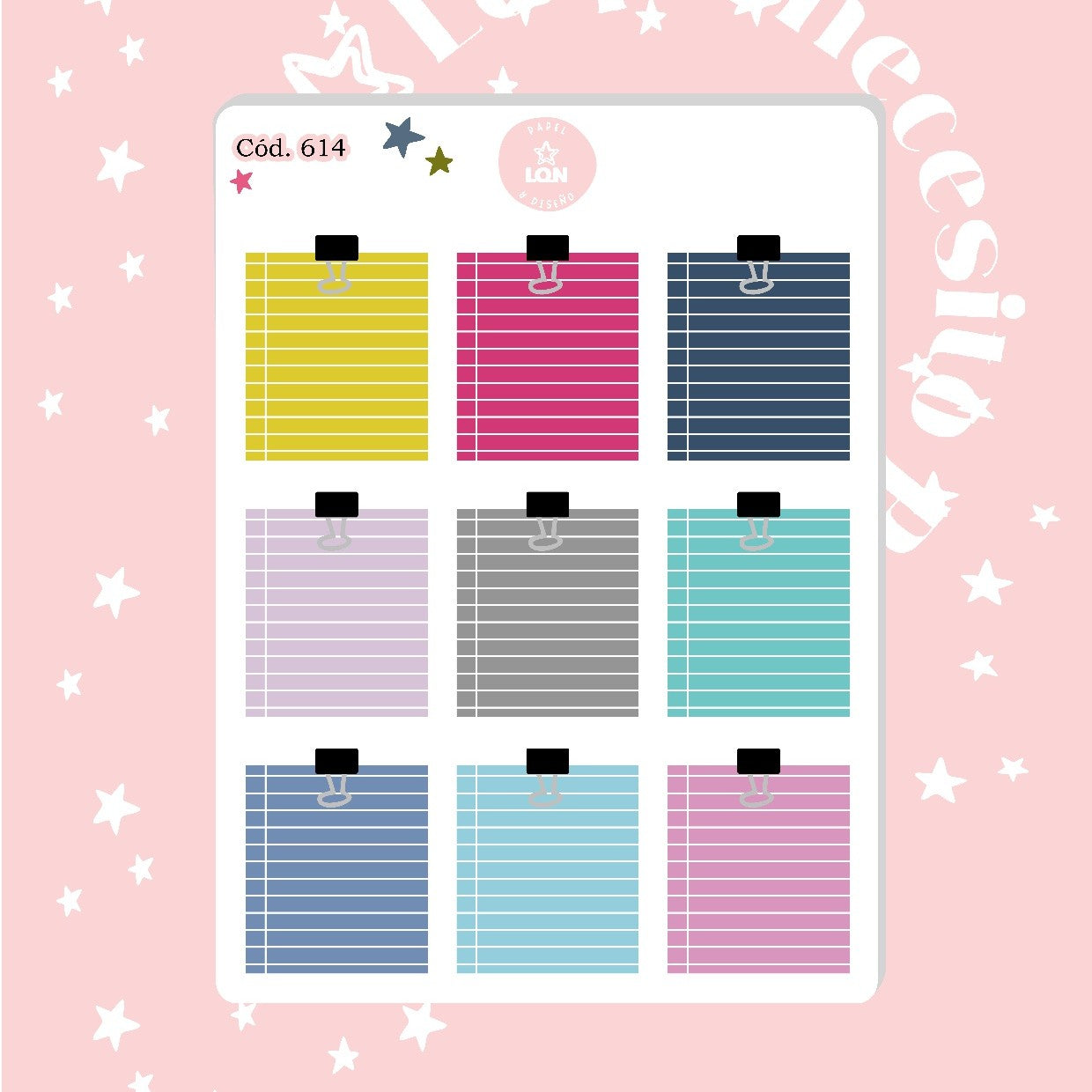 Pack sticker Esenciales para tu planner Sunset P02