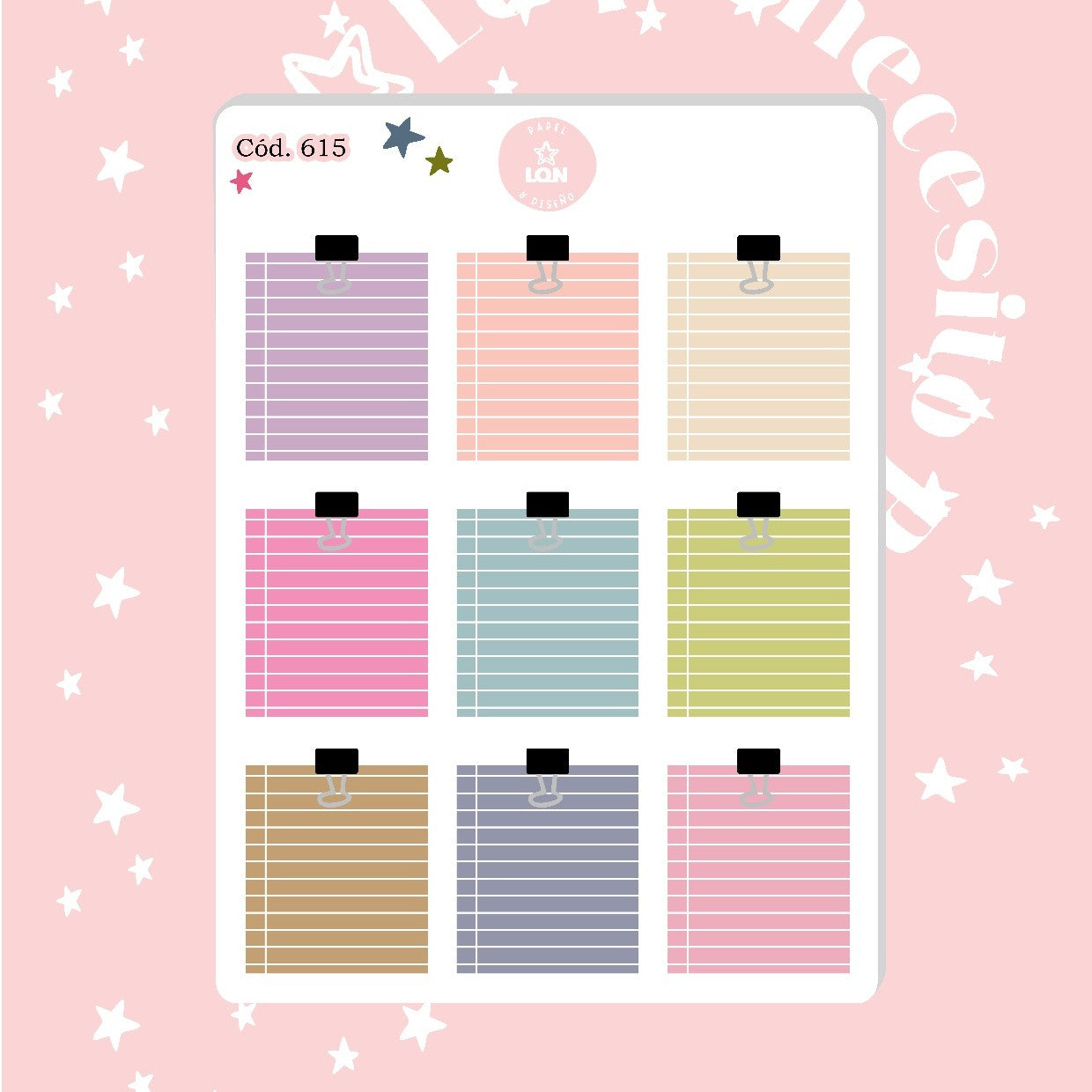 Pack sticker Esenciales para tu planner Bloom P2