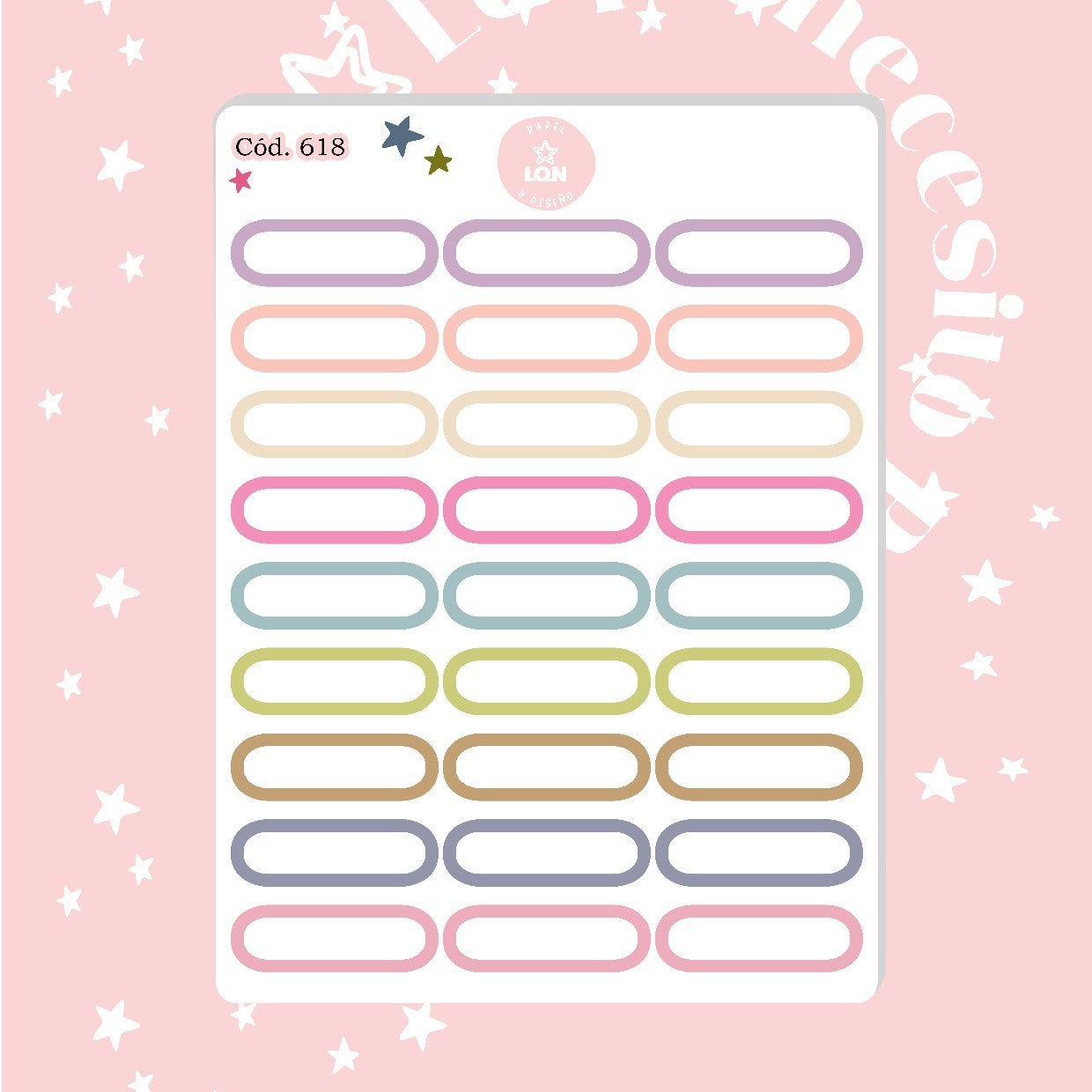 Pack sticker Esenciales para tu planner Bloom P01