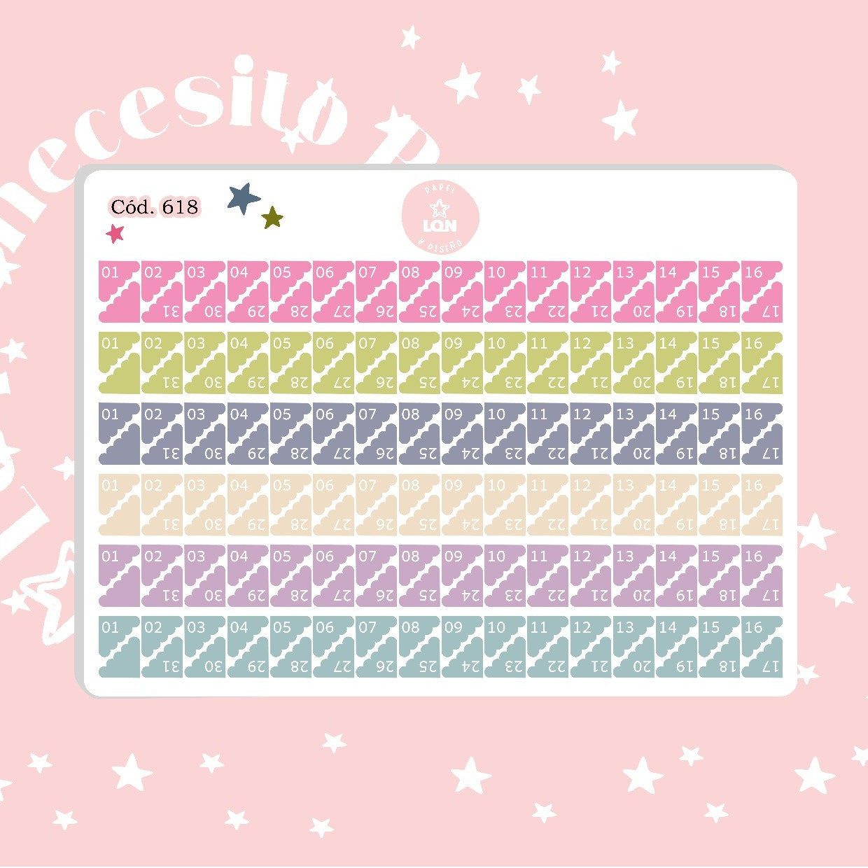 Pack sticker Esenciales para tu planner Bloom P01