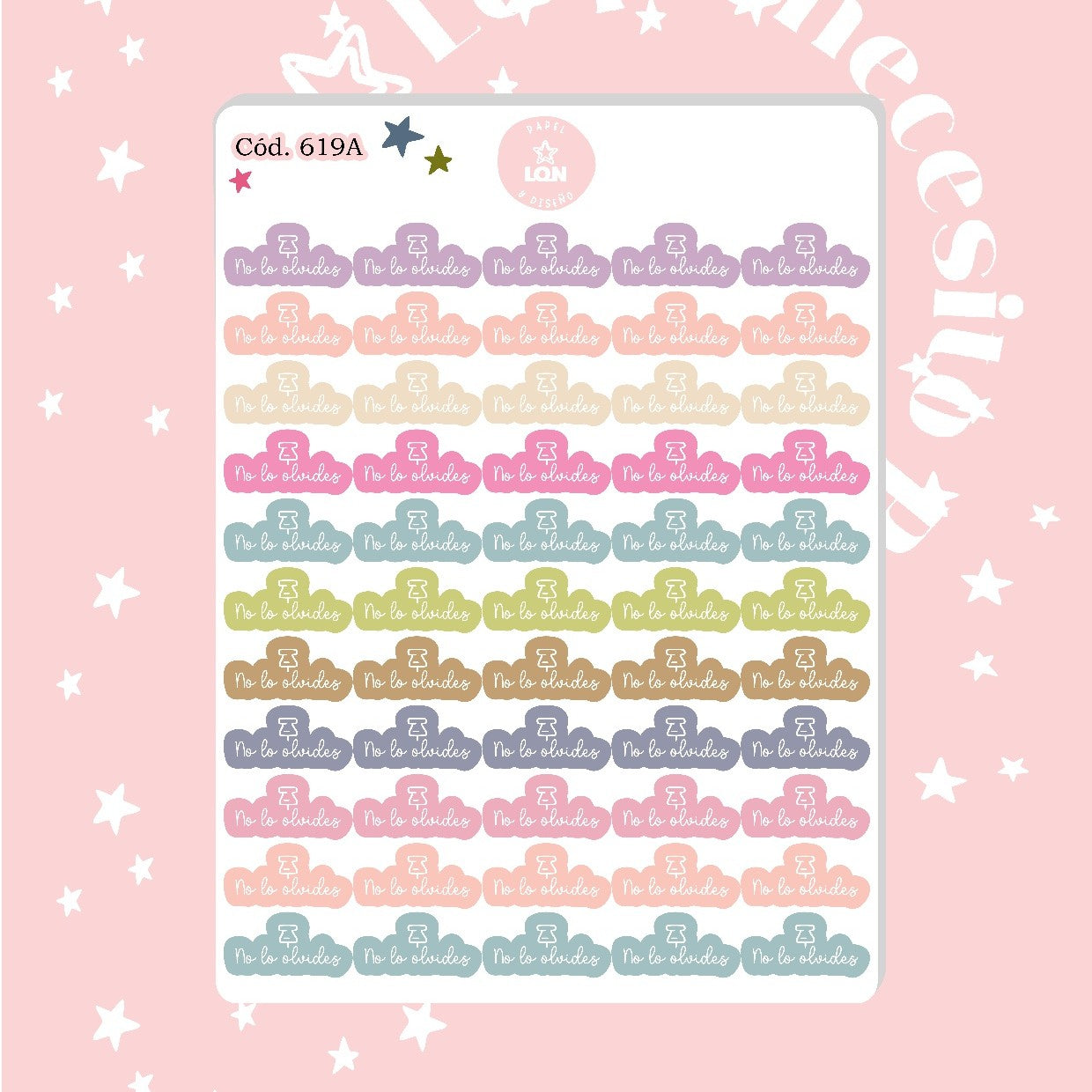 Pack sticker Esenciales para tu planner Bloom P2