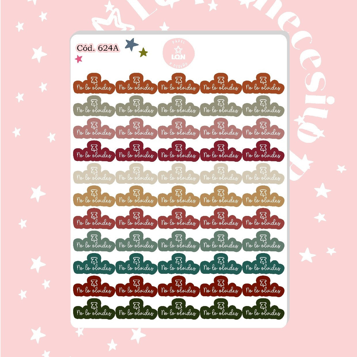 Pack sticker Esenciales para tu planner Fall P02