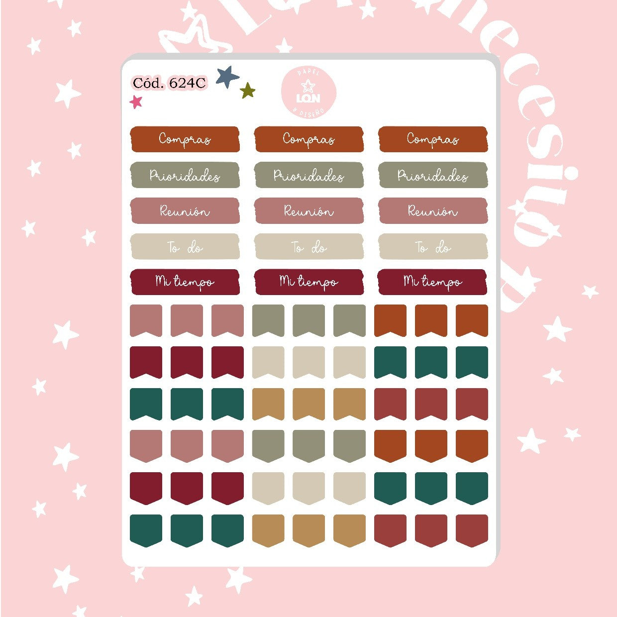 Pack sticker Esenciales para tu planner Fall P02