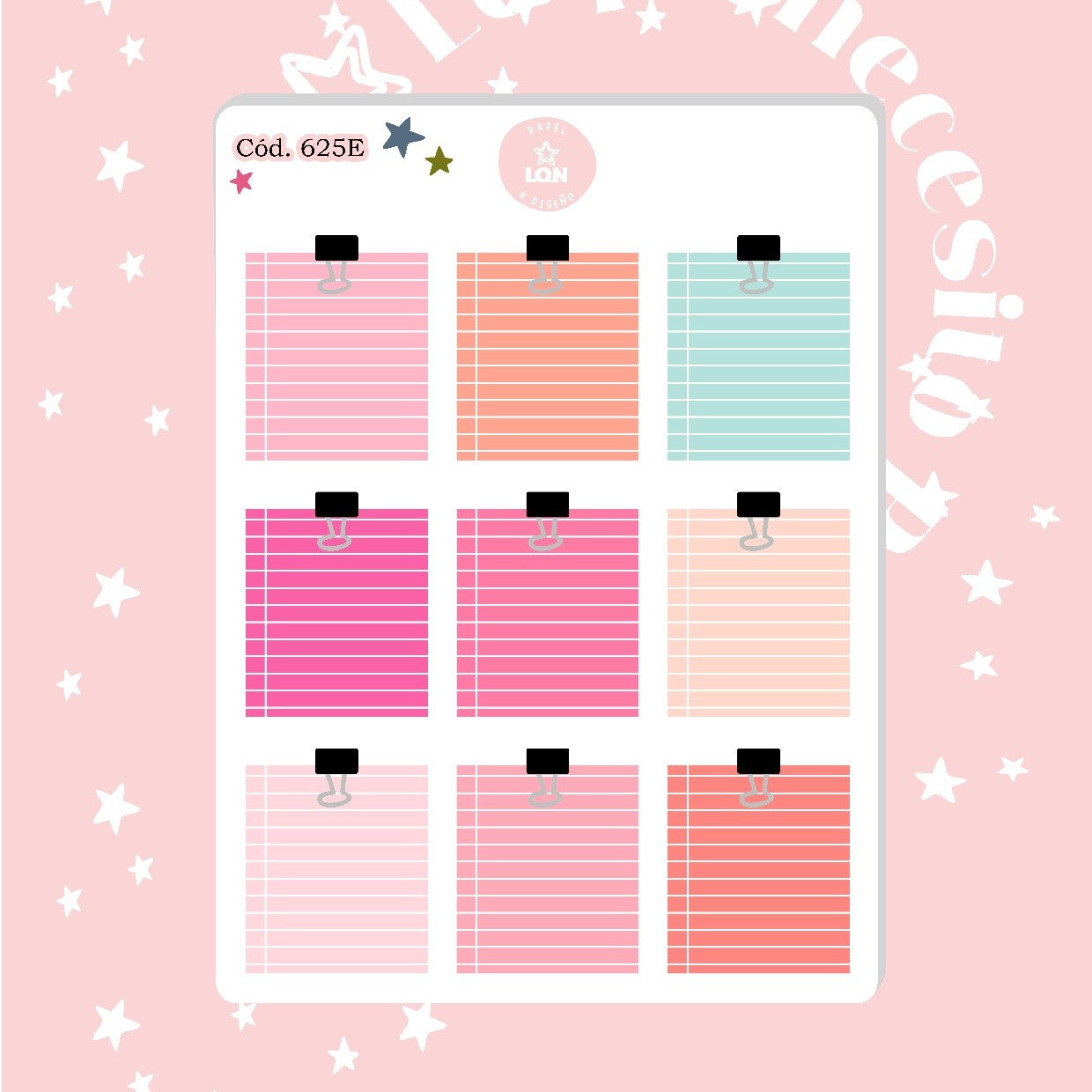 Pack sticker Esenciales para tu planner Wonderful P02