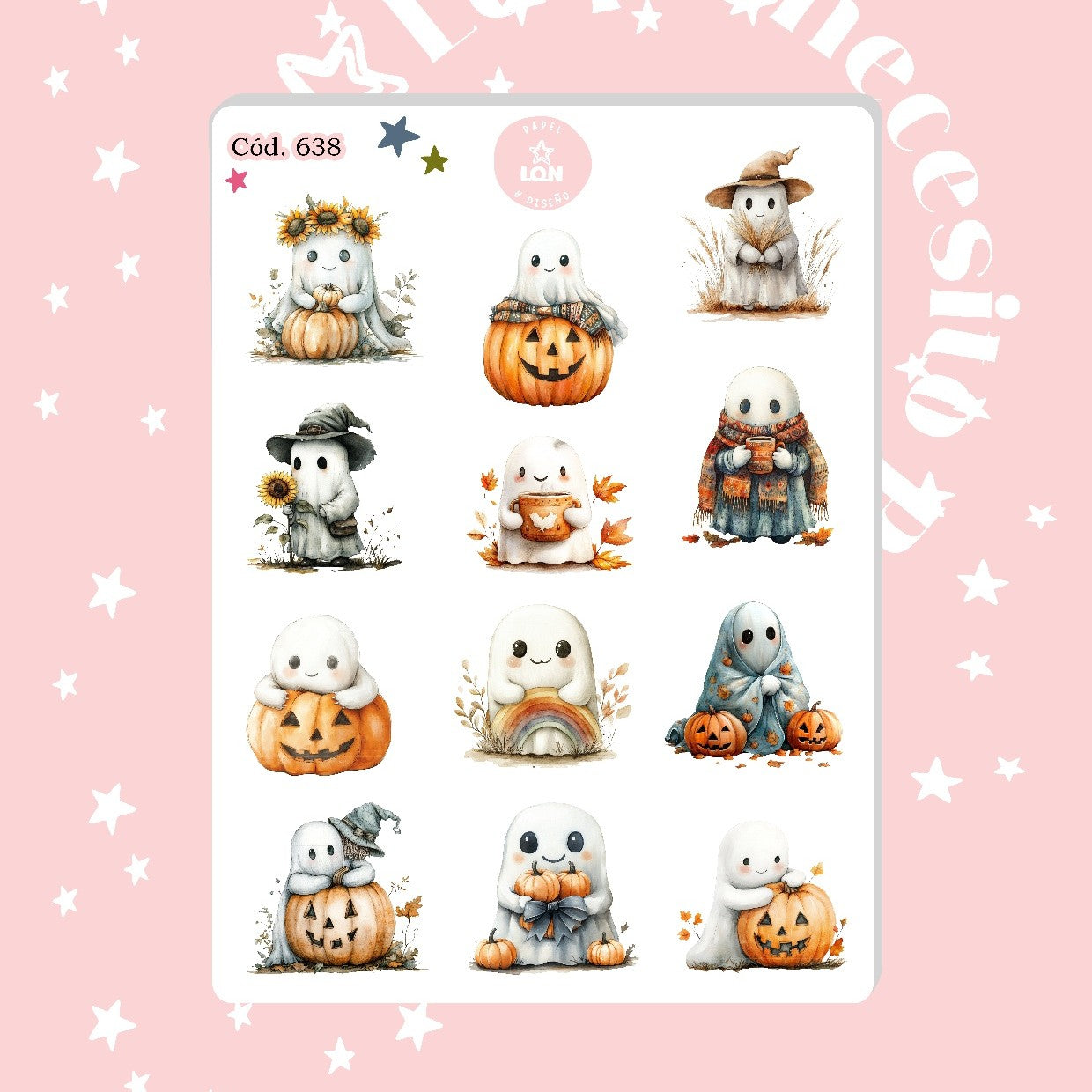 Sticker fantasmas cute halloween 638