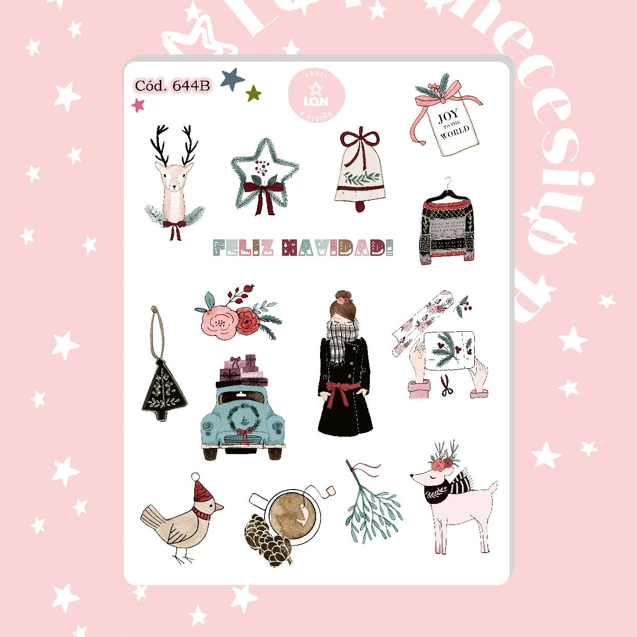 Sticker navidad año nuevo 644