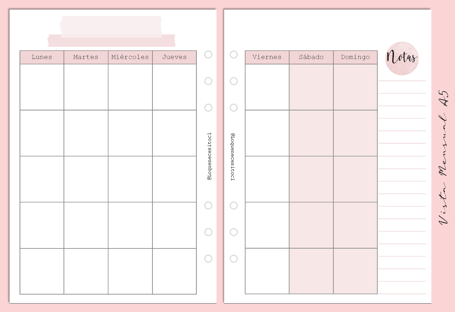Planner de discos A5 Cozy
