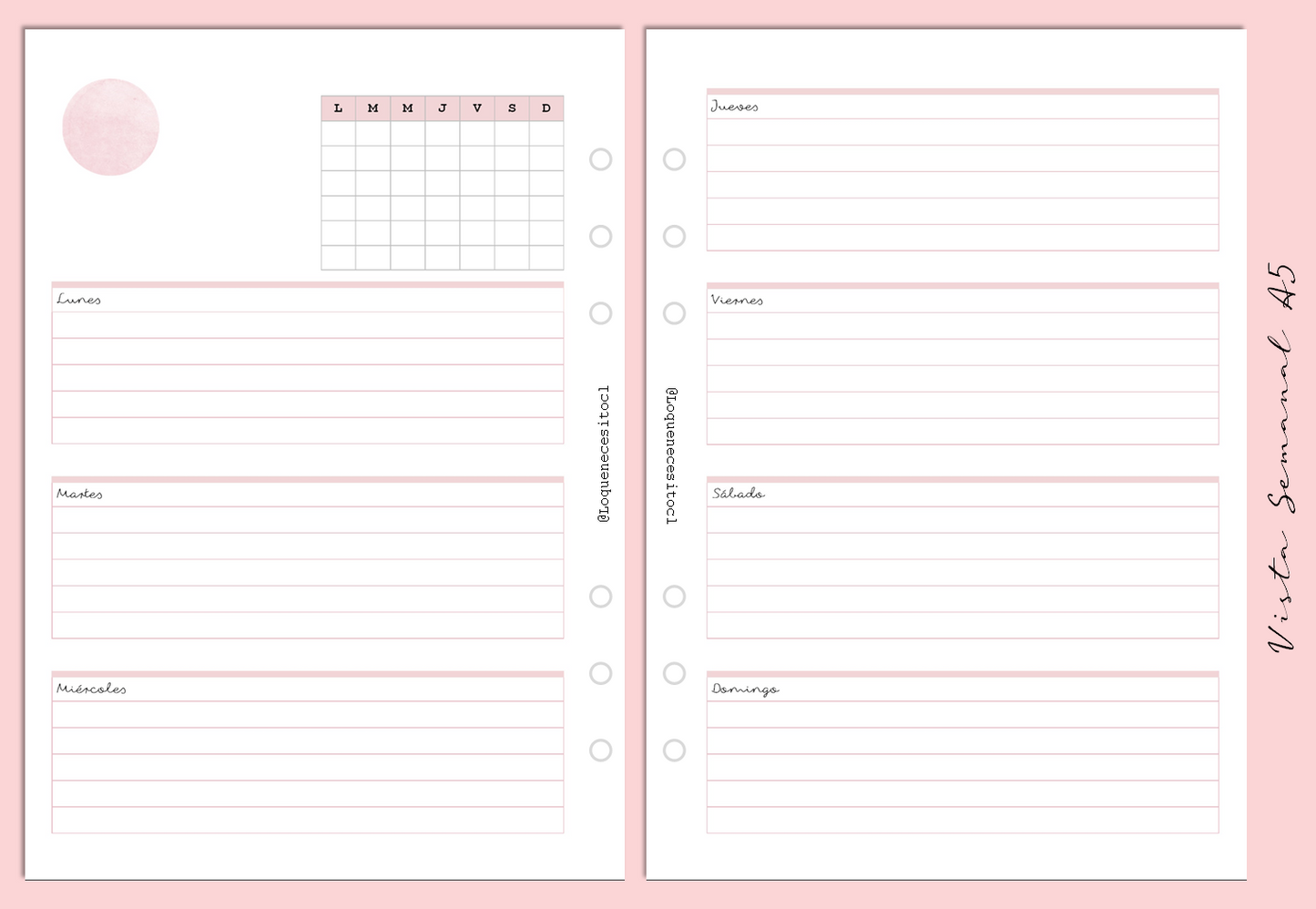 Planner de discos A5 Cozy