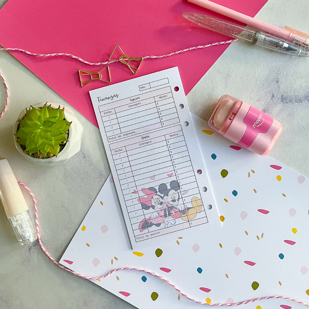 Insert A6 (Personal) Minni y mickey