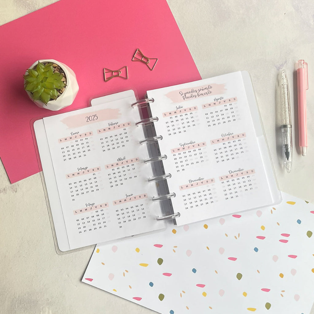 Planner de discos B6 Floral Minimalista