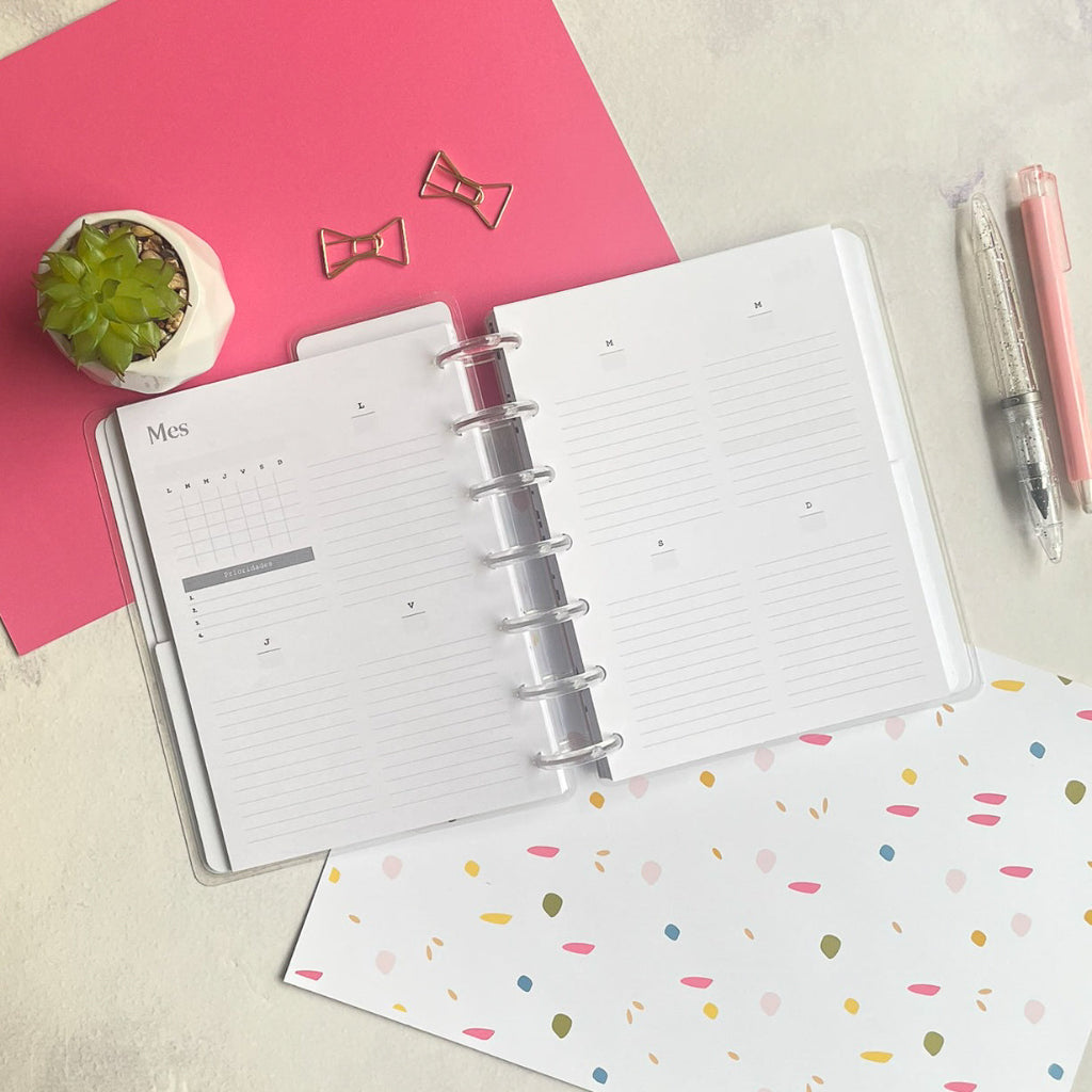 Planner de discos B6 Floral Minimalista