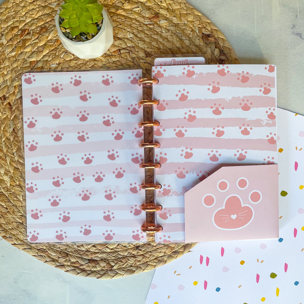 Cuaderno control veterinario rosa