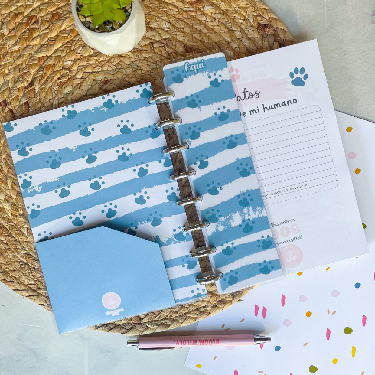 Cuaderno control veterinario azul