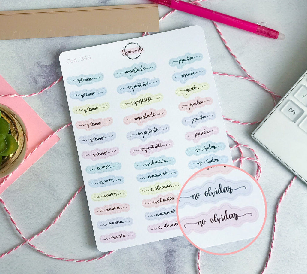 Sticker palabras (estudiante)