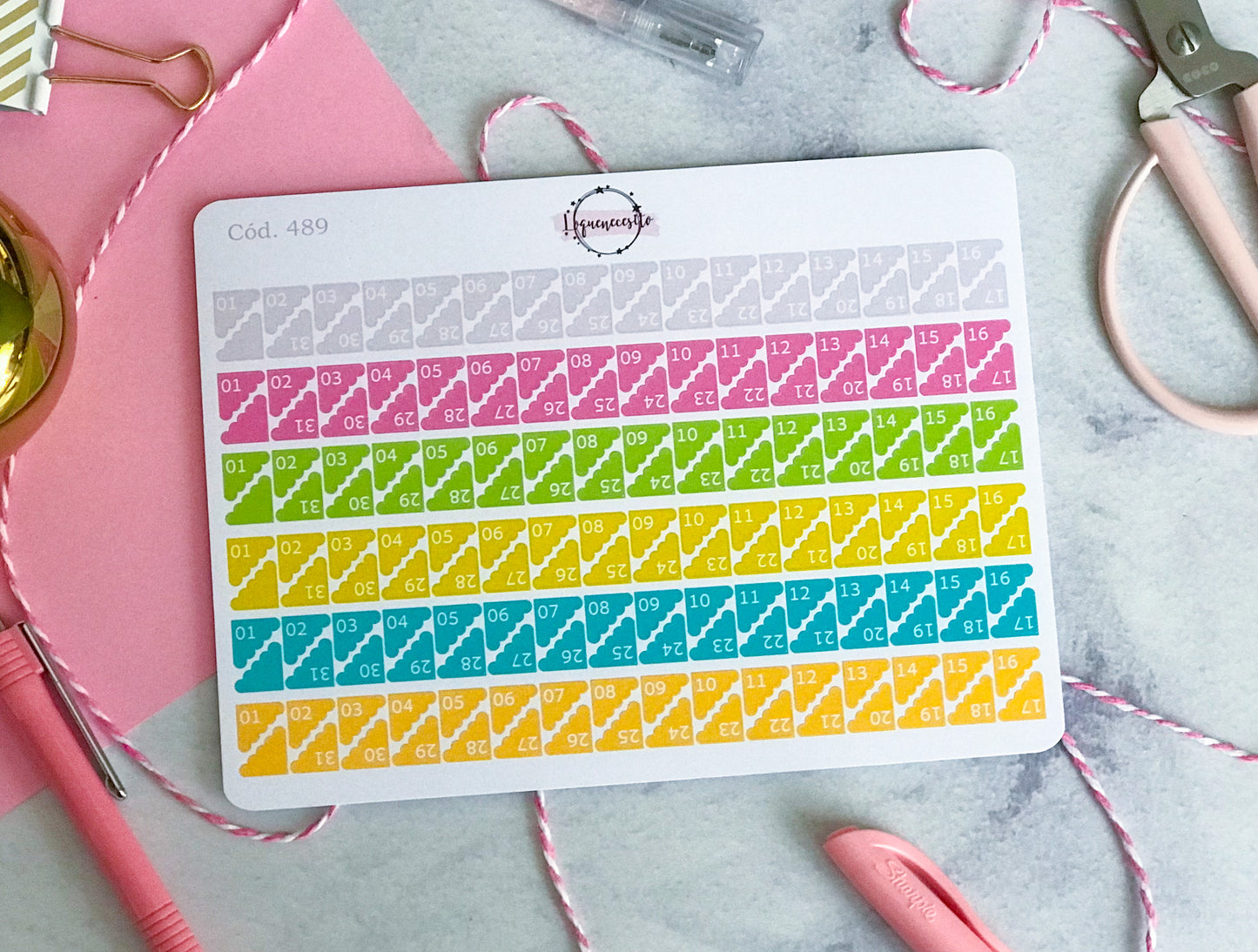 Pack sticker Esenciales para tu planner Summer P01