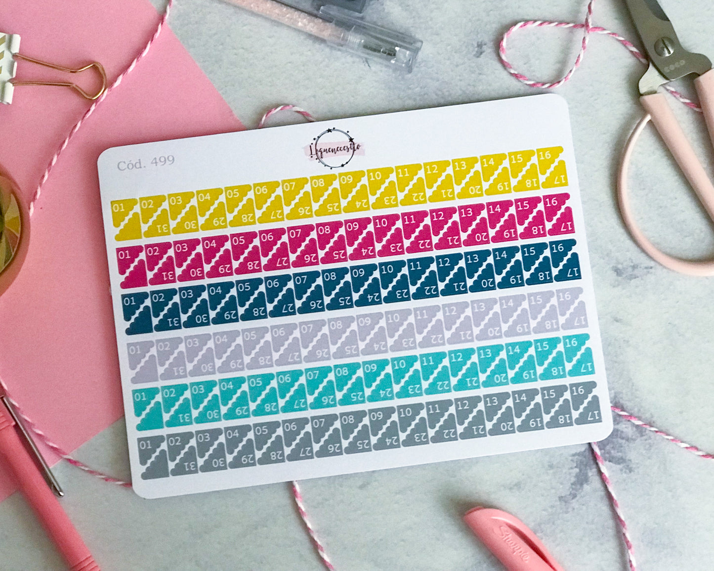 Pack sticker Esenciales para tu planner Sunset P01