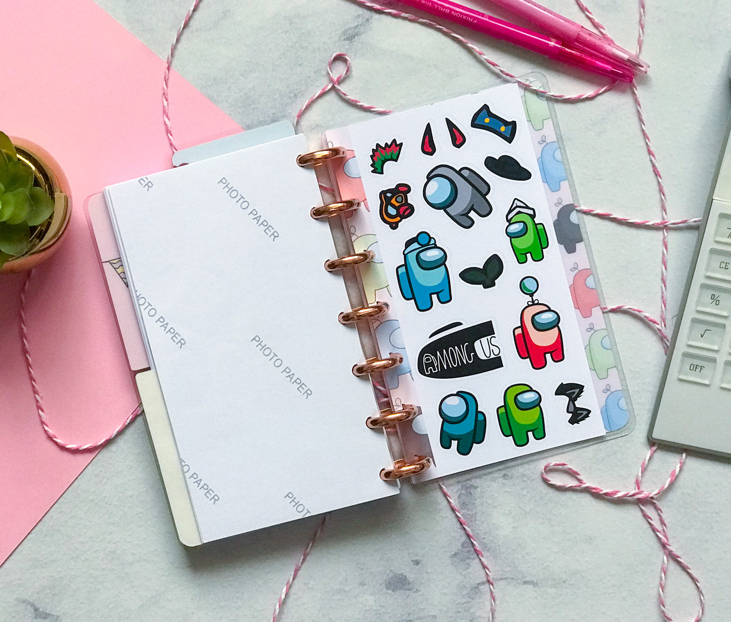 Planner de discos A6 Among us