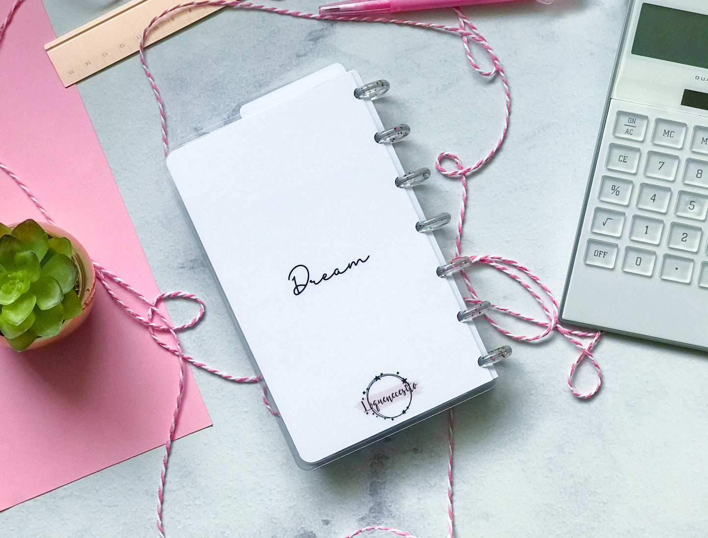 Planner de discos A6 Floral Minimalista