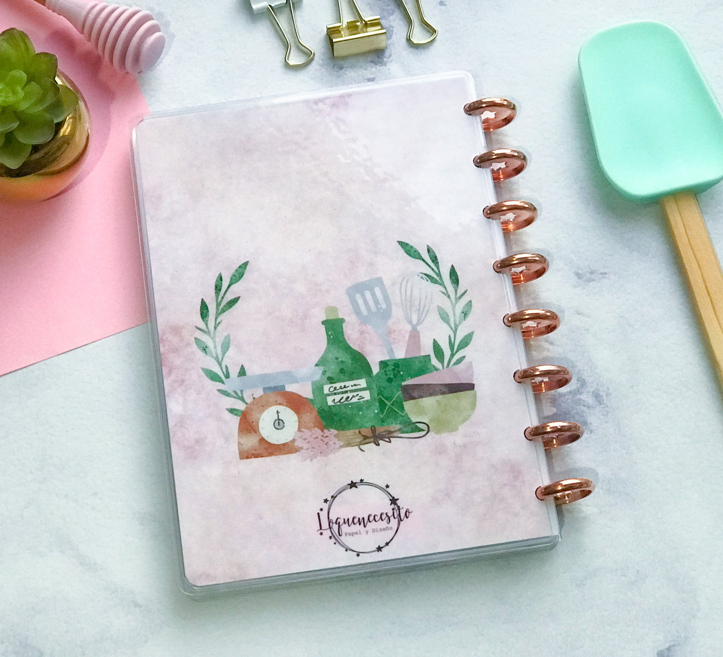 Recetario A5 Vintage Rose