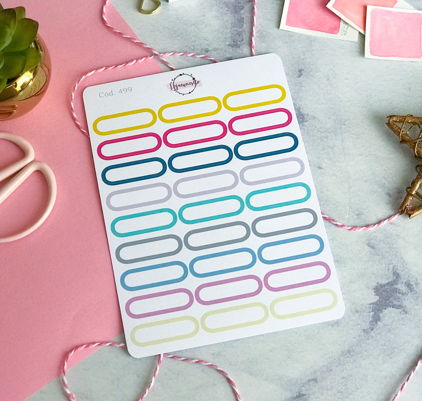 Pack sticker Esenciales para tu planner Sunset P01