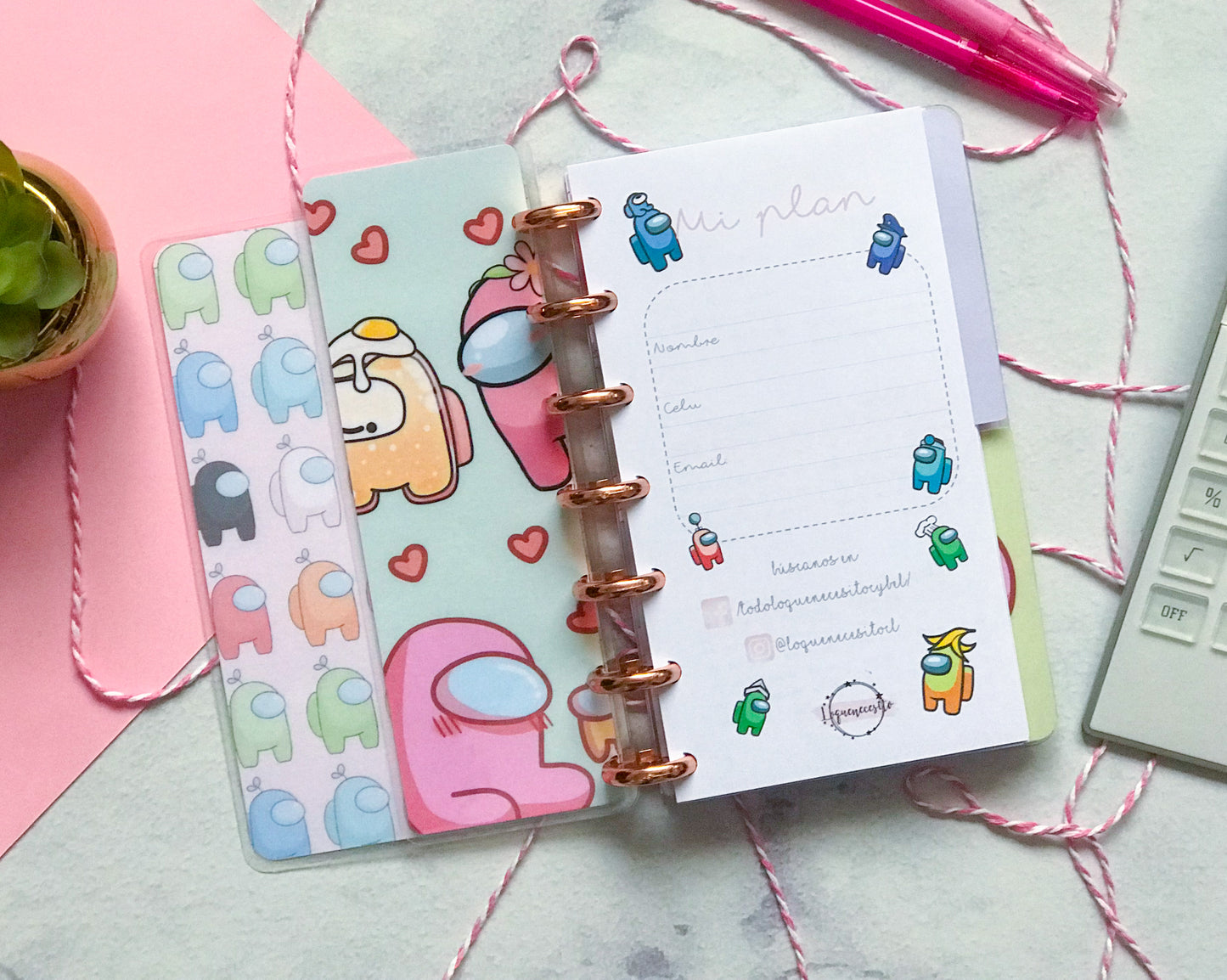 Planner de discos A6 Among us