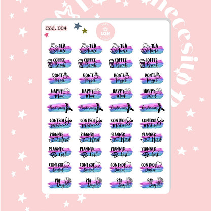 Sticker esenciales acuarela