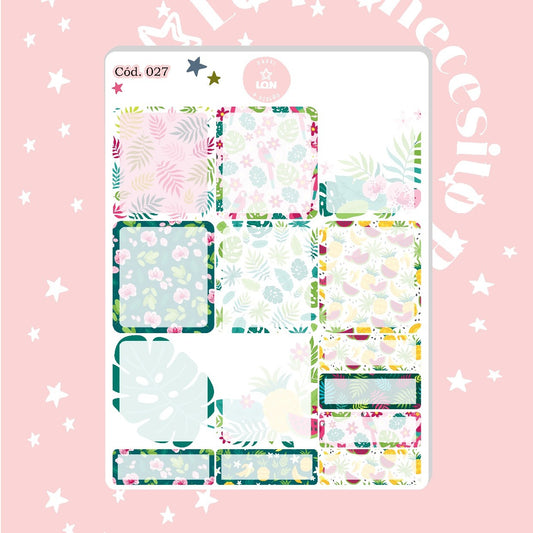 Sticker box tropical